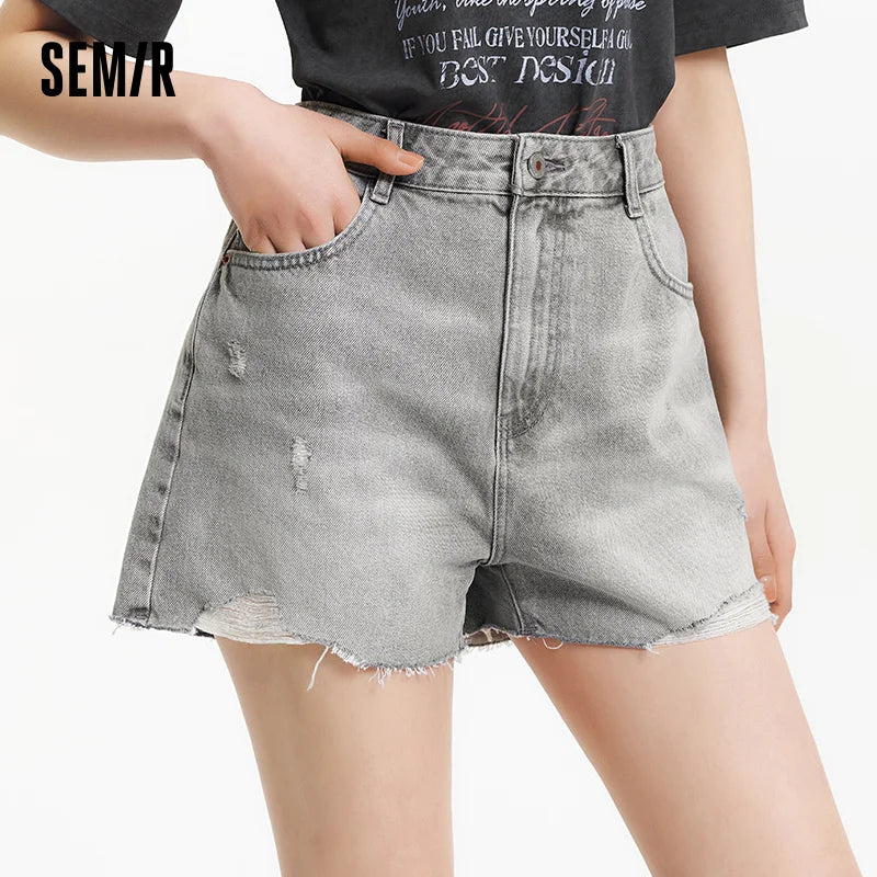 Semir Denim Shorts Women Loose Trendy Street